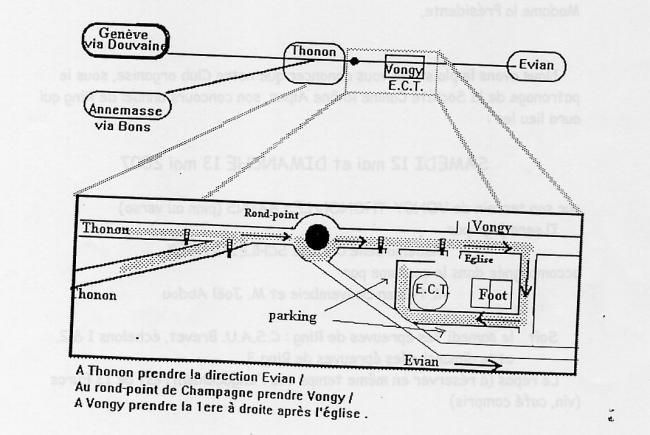 plan d'accès au club